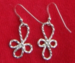 Looped earrings -  twisted square section
