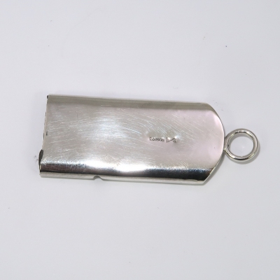 Silver flat style whistle - rear